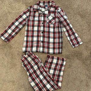Toddler plaid “match the fam” pajama set